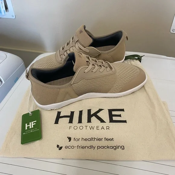 HIKE Footwear Unisex Athletic Sneakers in Beige - Picture 2 of 7
